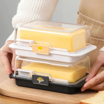 1/2PCS Airtight Butter Dish with Lid Rectangular Cheese Butt