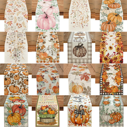 Autumn Table Runner, Thanksgiving Table Runner, Dining Table