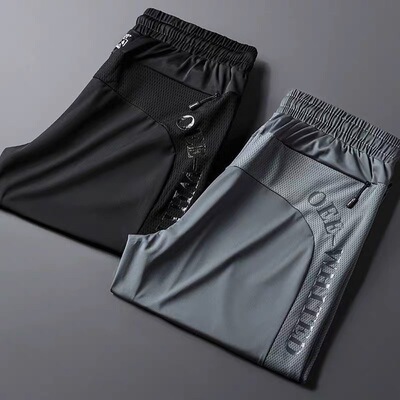 冰丝裤子男夏季薄款透气弹力