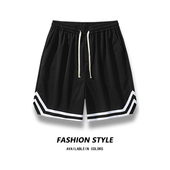 潮牌五分冰丝网眼速干宽松健身跑步大裤 篮球短裤 男运动美式 衩休闲