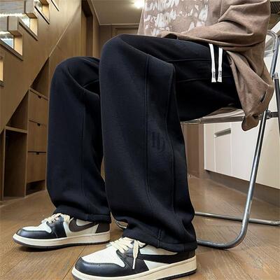 清仓捡漏外贸灯芯绒休闲裤男秋冬季外穿加绒加厚直筒宽松保暖裤子