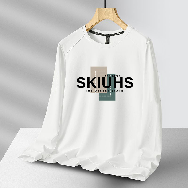 长袖男卫衣春秋季ins潮牌宽松打底衫美式青少年印花圆领休闲体恤