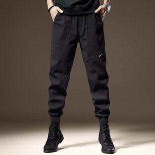 加绒厚收口束脚卫裤 清仓捡漏外贸原单尾货灯芯绒男裤 子潮牌秋冬季