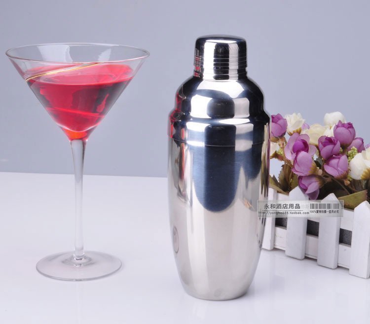 日式鸡尾酒调酒器具 不锈钢调酒杯摇酒器摇酒壶雪克壶750ml雪克杯