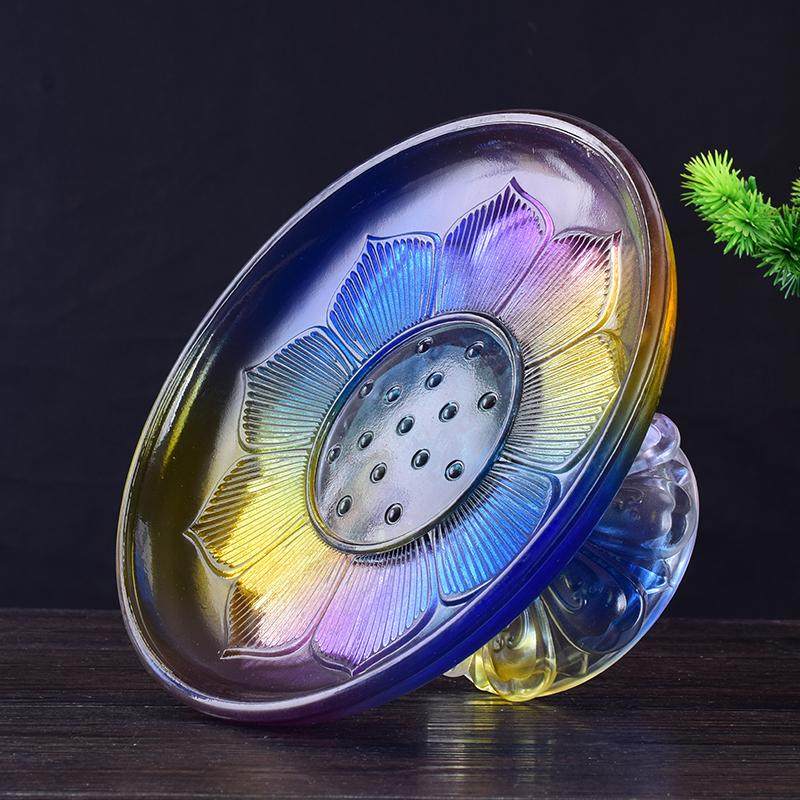 供佛七彩色玻璃果盘佛前如意供盘招财莲花水果盘贡品果碟拜神果篓,家居饰品,果盘/果篓,淘宝优惠券,粉丝福利购,淘宝优惠卷