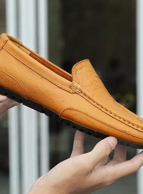 Shoes Leather Men Luxury rendy Casual Slip on Formal Loafers