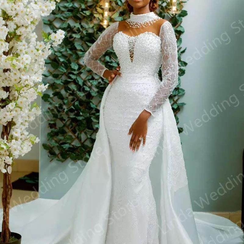 Mermaid Wedding Dress With Detachable Tarin Beaded Sequined