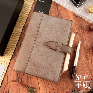 【KNOX】 PEARCE 搭扣款牛皮手帐A6A7尺寸 现货