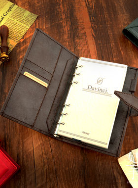 日本 Davinci达芬奇Roroma Classic艳味手帐M5A7A6A5牛皮革