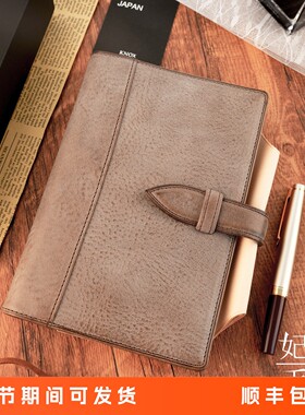 【KNOX】 PEARCE 搭扣款牛皮手帐A6A7尺寸 现货