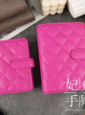 日本Brelio2026新品绗缝二折牛皮活页手帐本 菱格纹