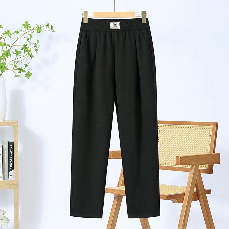 300斤加大码秋新款加绒加厚休闲裤胖妈妈宽松显瘦保暖裤百搭裤子