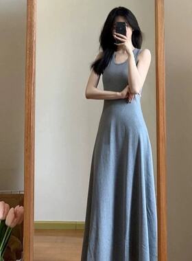 2026夏装新款大码女装韩版纯棉背心连衣裙背心裙长裙子M 4XL200斤