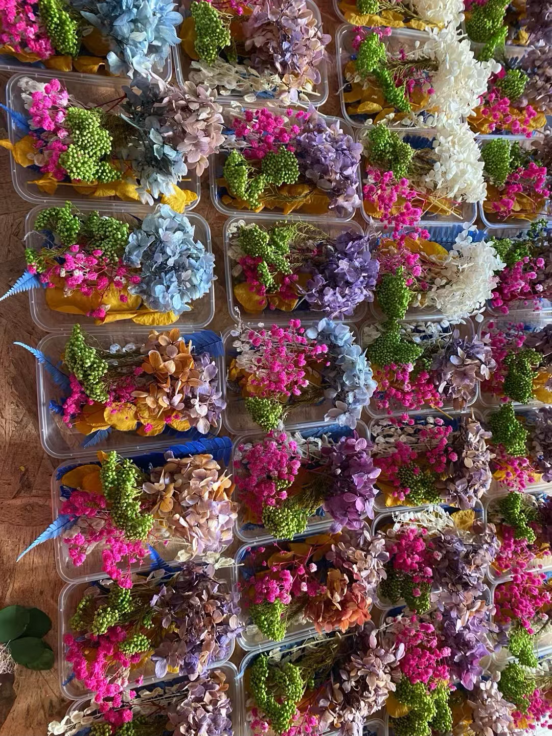 永生花手工diy香薰蜡烛各种压花相框花环团扇花瓣手工干花材料包