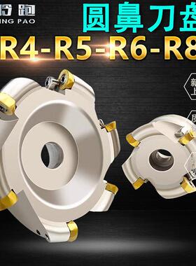 EMR圆鼻面铣刀盘TRS数控刀盘R4R5R6R8圆刀片开粗加工中心刀套CNC