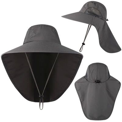 Fishing Hat Wide Brim Bucket Hat with Neck Cover Quick Dry O