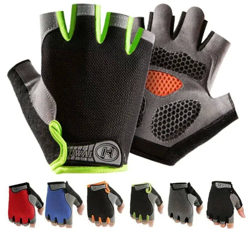 Non-slip Anti Half Finger Gloves Motorcycle Gloves elastic S