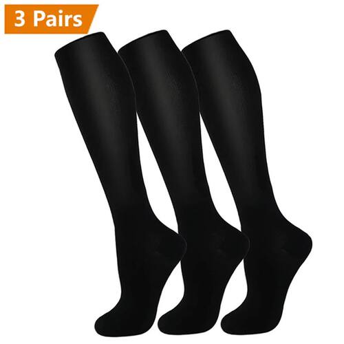 3Pairs Compression Socks Knee High Varicose Ve Stockings Men
