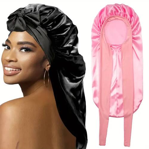 Silky Sleep Bonnet for Straight Curly Hair Long Extra Large