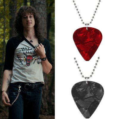 Hellfire Club Eddie Munson Cosplay Guitar Pick Pendant Jewel