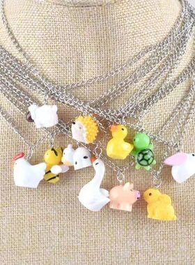 The New Animal Resin Pendant  Hedgehog Goose Duck Turtle Chi