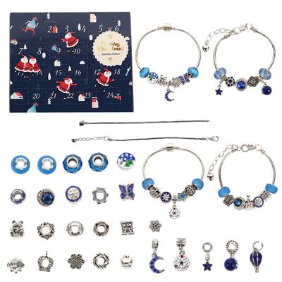 1Set Christmas Advent Calendar Bracelets Kit 24 Days Countdo