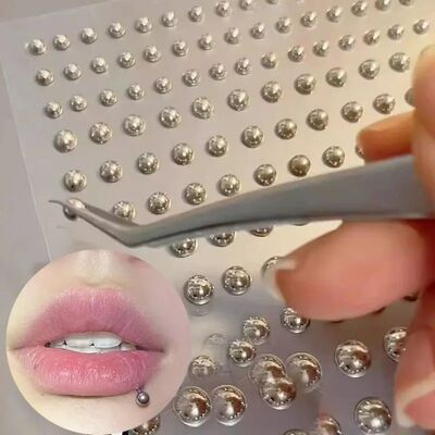 180pcs Non Piercing Lip Nails Sticker Selfadhesive Waterproo
