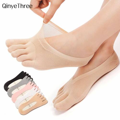 Women Summer Five-Finger Socks Ultrathin Funny Toe Invisible