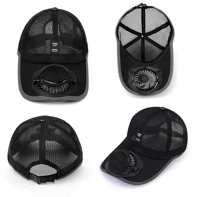 Breathable Sunhat with Solar Fan Sun Block Baseball Hat with
