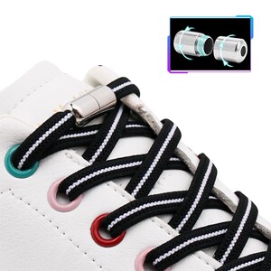 No Tie Shoe laces Flat Shoelaces without ties Elastic Laces