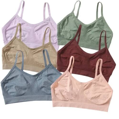 Sexy Women Tube Tops Seamless Bras Sports Nopads Crop Tops F