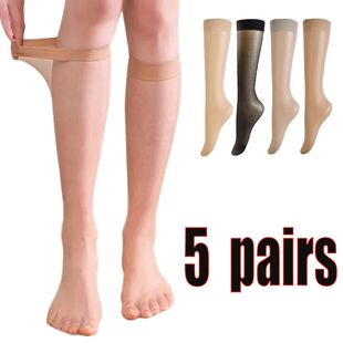 5pair=10pcs Women Ultra-thin Nylon Stockings Transparent Ela