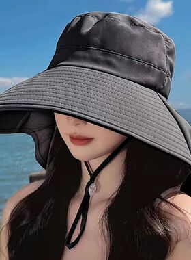 New summer ponytail hat with large brim sun visor women's ne