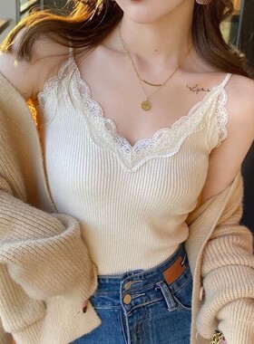 Lace Tank Top Women Cropped Cute Camis Sexy White Tank Tops