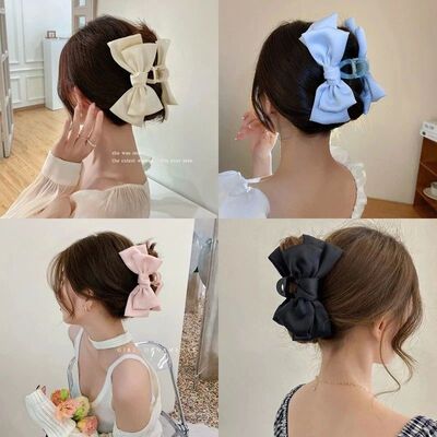 Fashion Women Bow Hairpin Version Of Solid Color Butterfly S