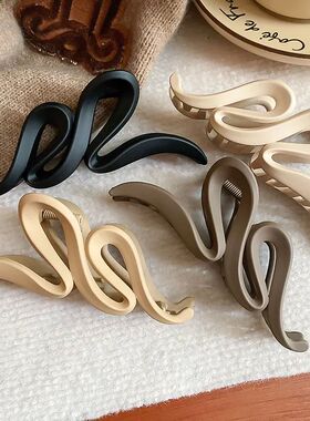 4 Colors 13cm Solid Color Acrylic Hair Clips for Women Matte