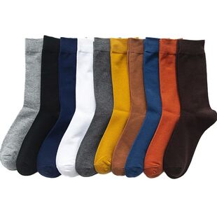 10 Pairs High Quality Spring Autumn Men's Cotton Socks Size