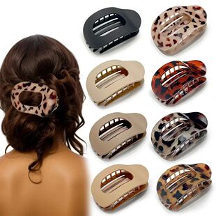 Fashion Oval Hair Claw Clip for Women New Design Leopard Mat