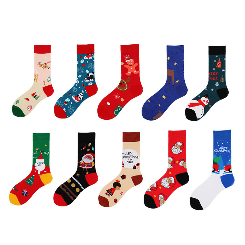 Christmas Socks Children's Mid-length Socks Autumn And Winte
