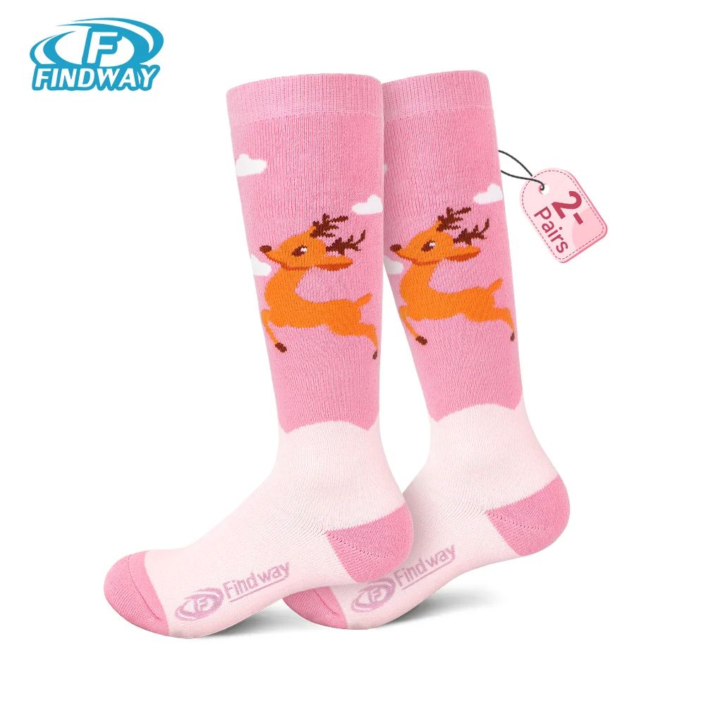 Findway Children Ski Socks Thick Snowboard Skiing Girls and