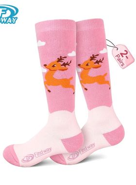 Findway Children Ski Socks Thick Snowboard Skiing Girls and