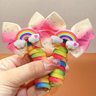 Sweet Unicorn Hair Clips For Girl Bow Barrette Cute Tassel R