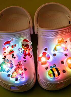 1pcs LED P for Kids Lighted Shoe Charms Christmas Halloween