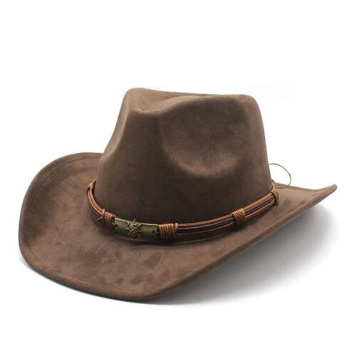 Western Cowboy Hat Jazz Knight Hats For Men Ethnic Style Fel