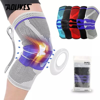 Knee Brace for Men Women Silicone Gel Spring Support Knee Pa