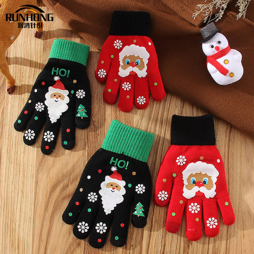 Christmas Gloves Female Students Autumn And Winter Five-fing