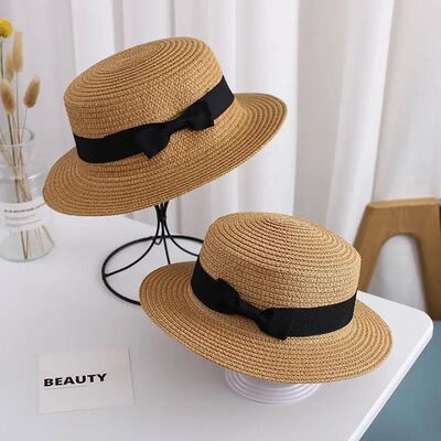 New Summer Parent-Child Bucket Cap Women Sun Visor Bowknot S