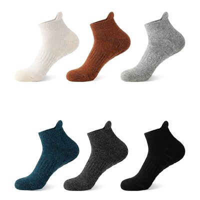 6 Pairs Men Women Merino Wool Ankle Hiking Running Socks Com