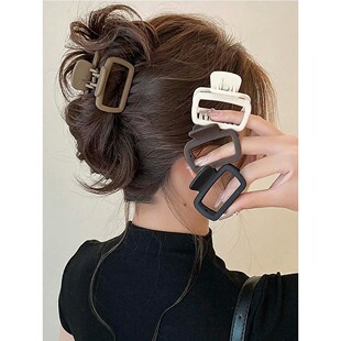 4pcs Women's Square Lightweight Hair Claw Clip Fashionable E