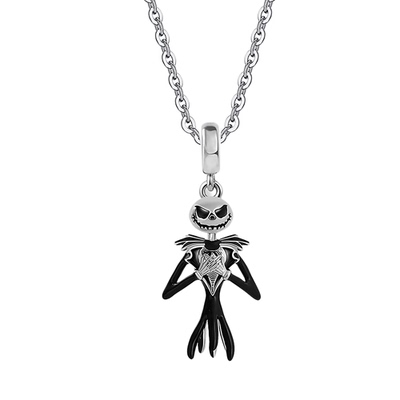 Harong New Nightmare Before Christmas Necklaces Black Enamel